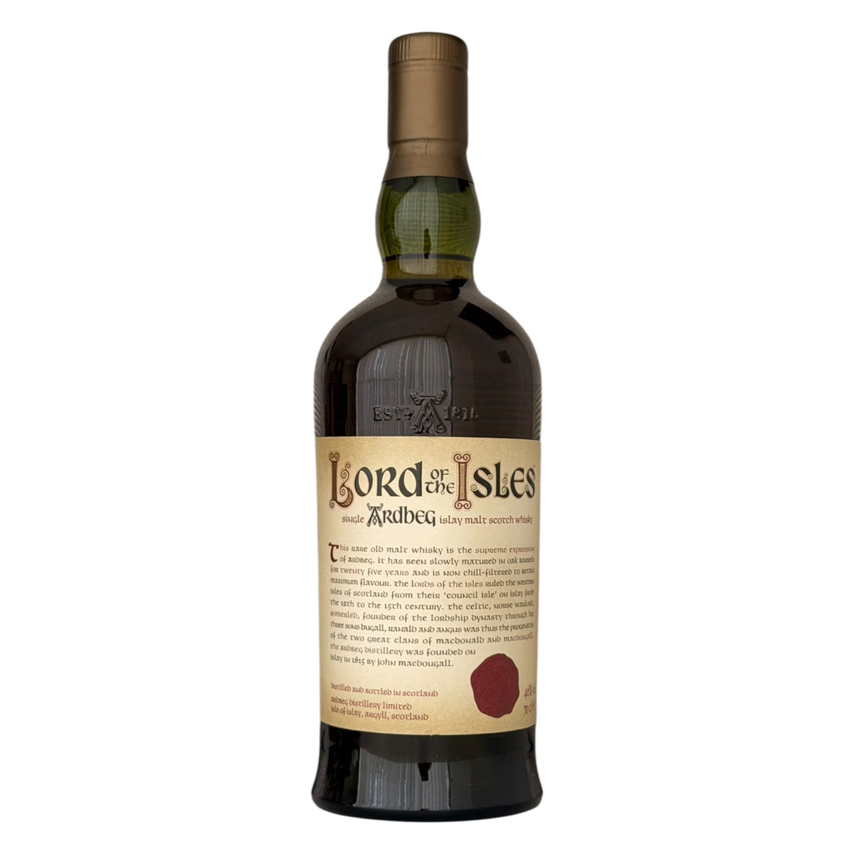 Ardbeg 25 Year Old Lord of the Isles bottle