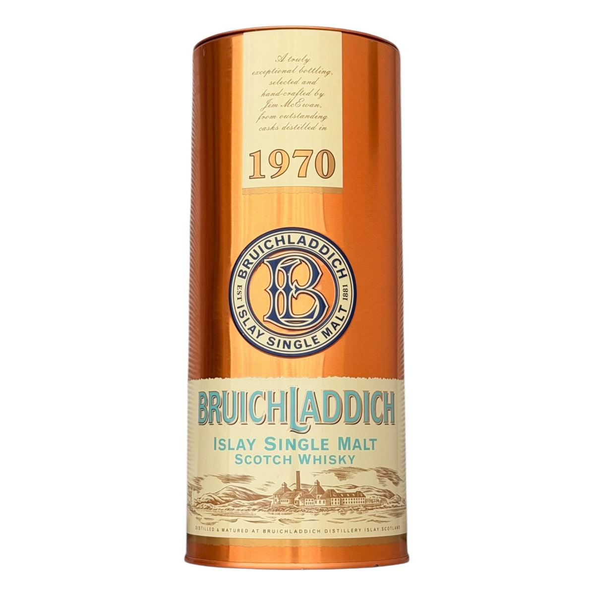 Bruichladdich 1970 presentation tube front