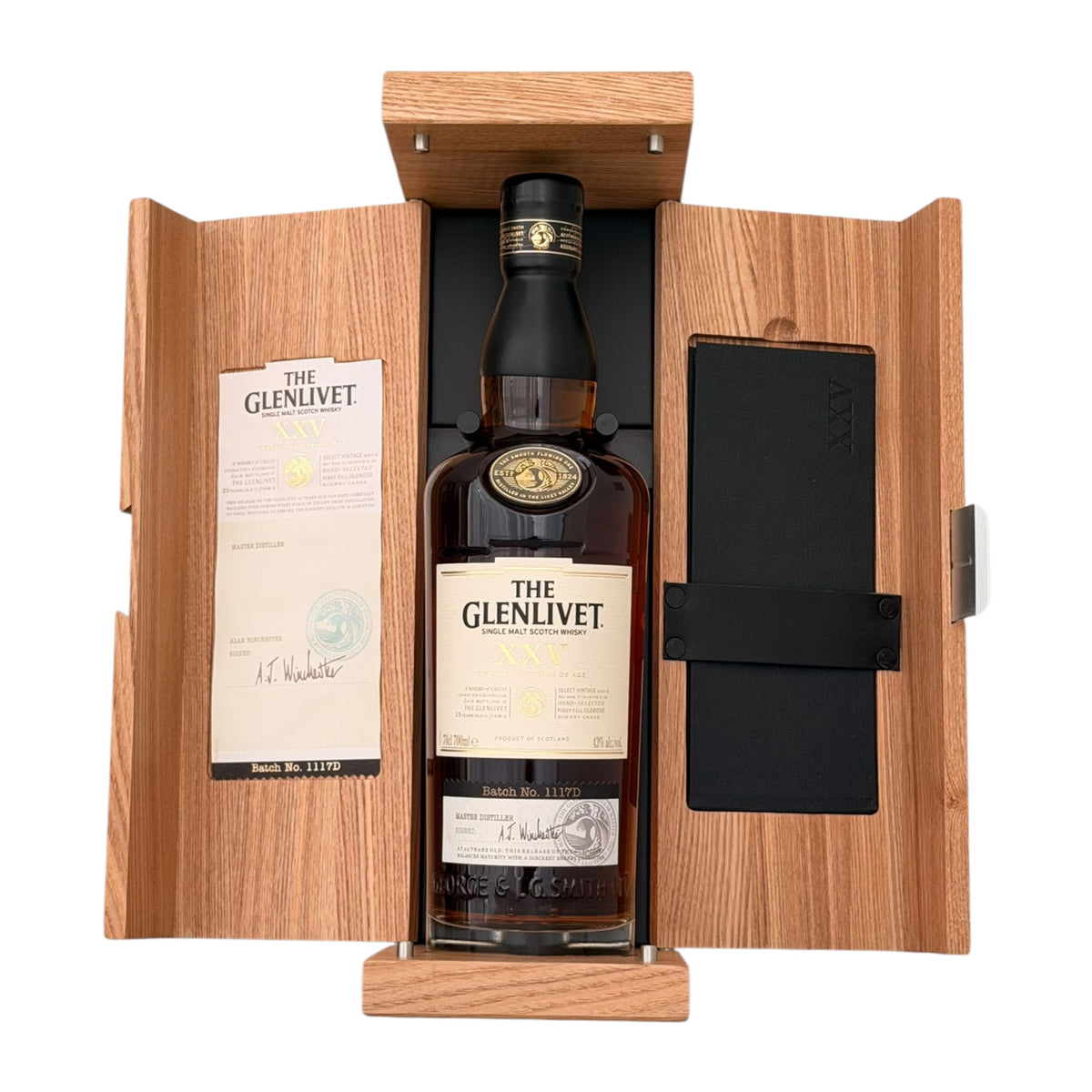 The Glenlivet XXV 25 Year Old in wooden presentation box