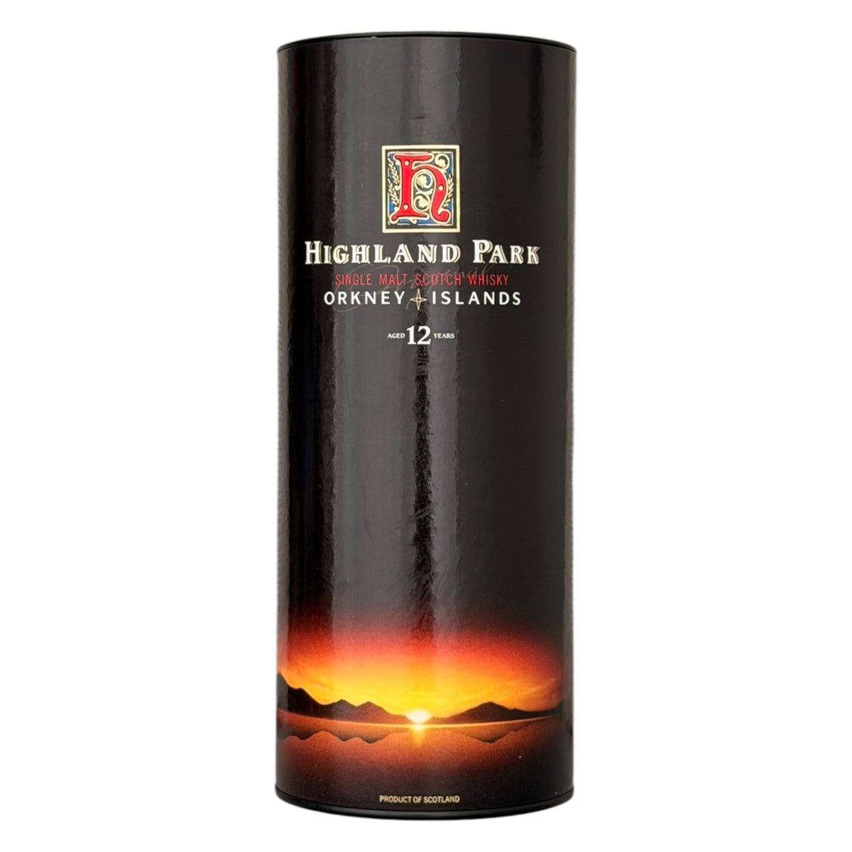 Highland Park 12 Year Old Bot. 1990s 1L presentation tube front