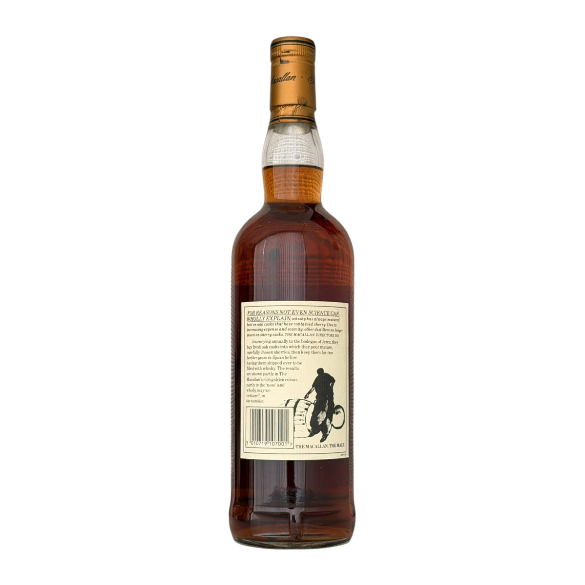 Macallan 10 Year Old Sherry Wood Easter Elchies Tin rear bottle view