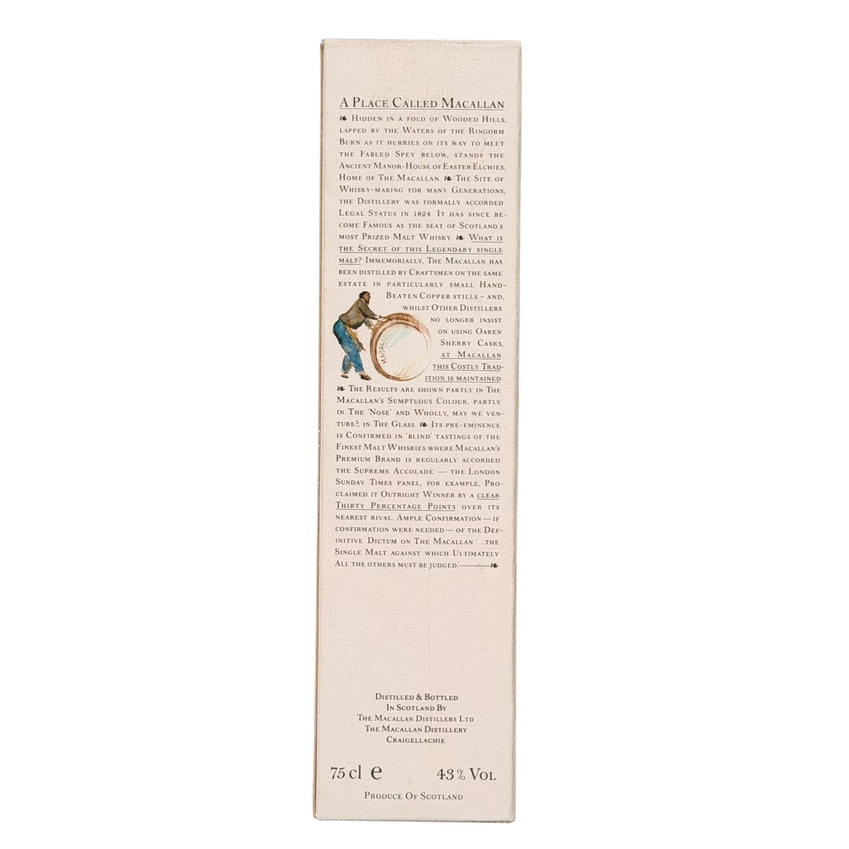 Macallan 1972 18 Year Old presentation carton rear