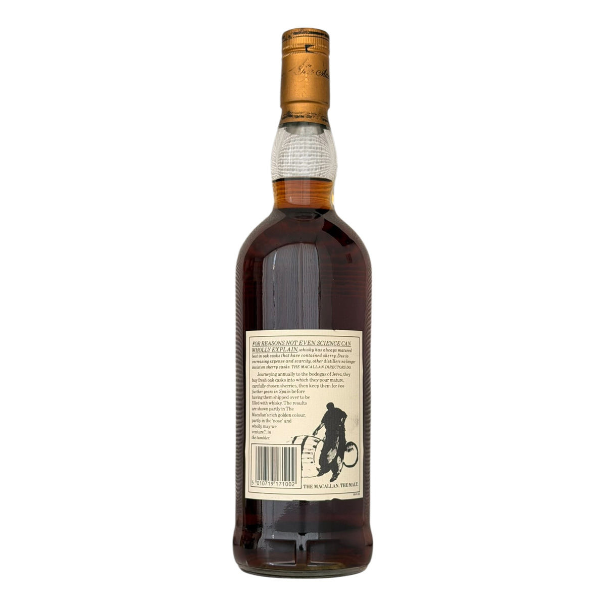 Macallan 1972 18 Year Old rear bottle view