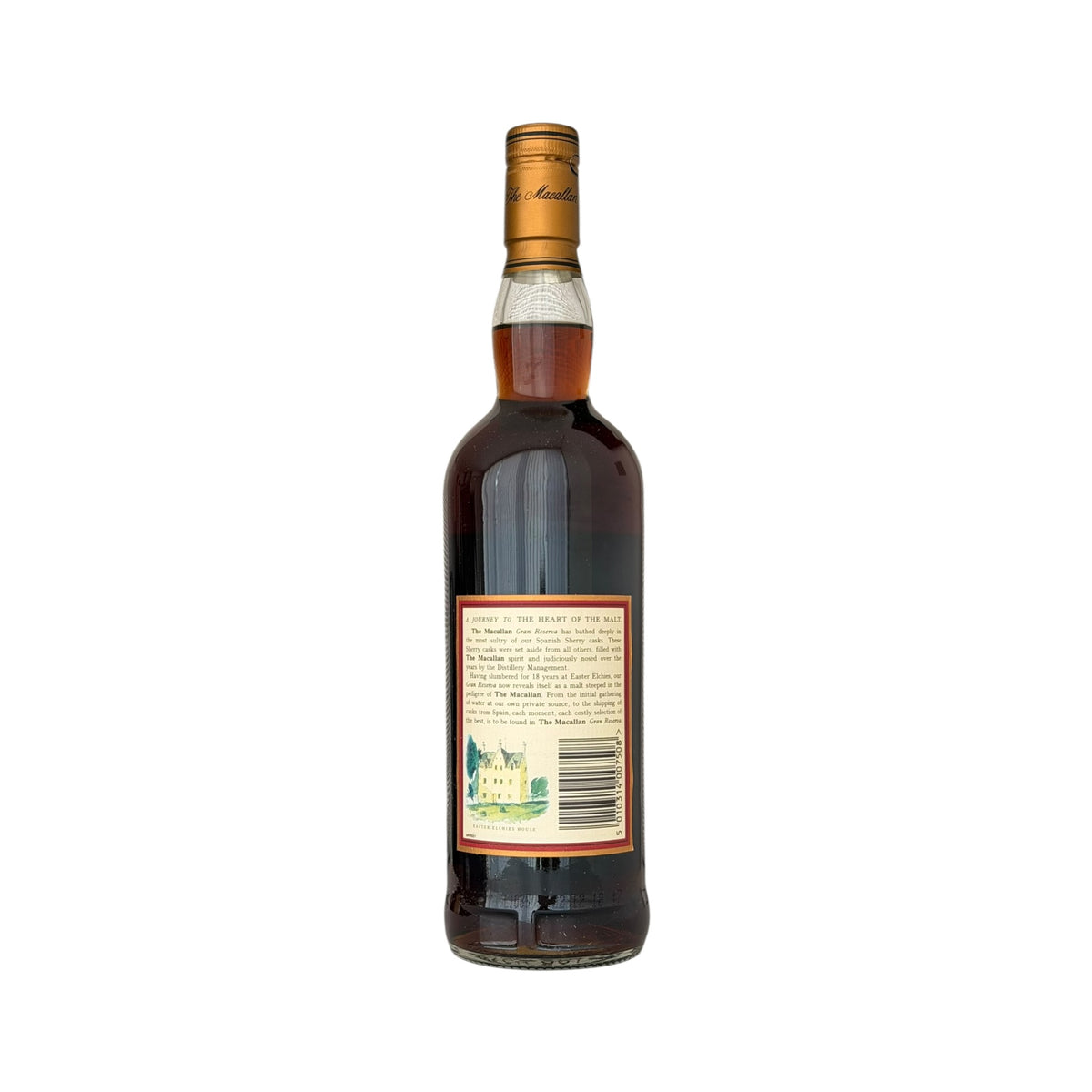 Macallan 1979 18 Year Old Gran Reserva rear bottle view