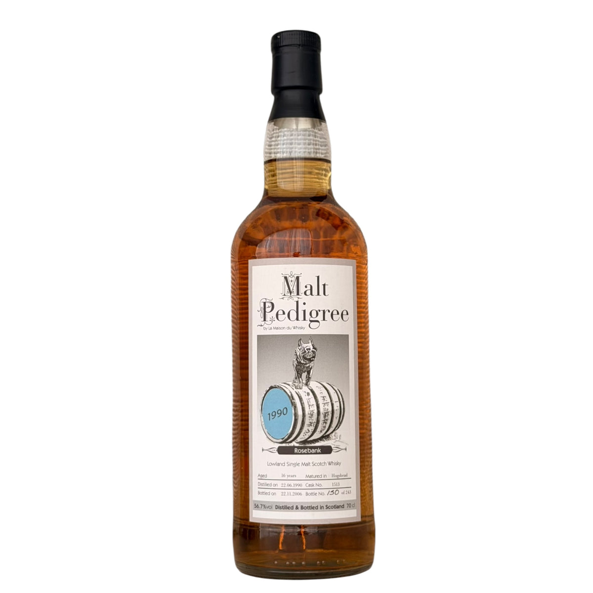 Rosebank 1990 16 Year Old La Maison du Whisky bottle