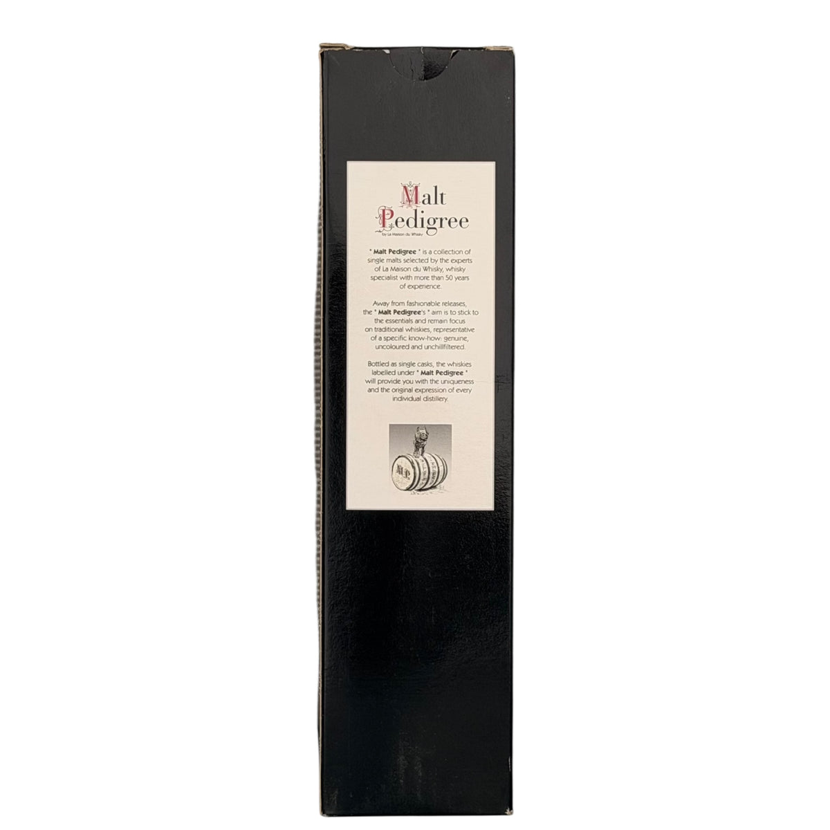 Rosebank 1990 16 Year Old La Maison du Whisky presentation box rear