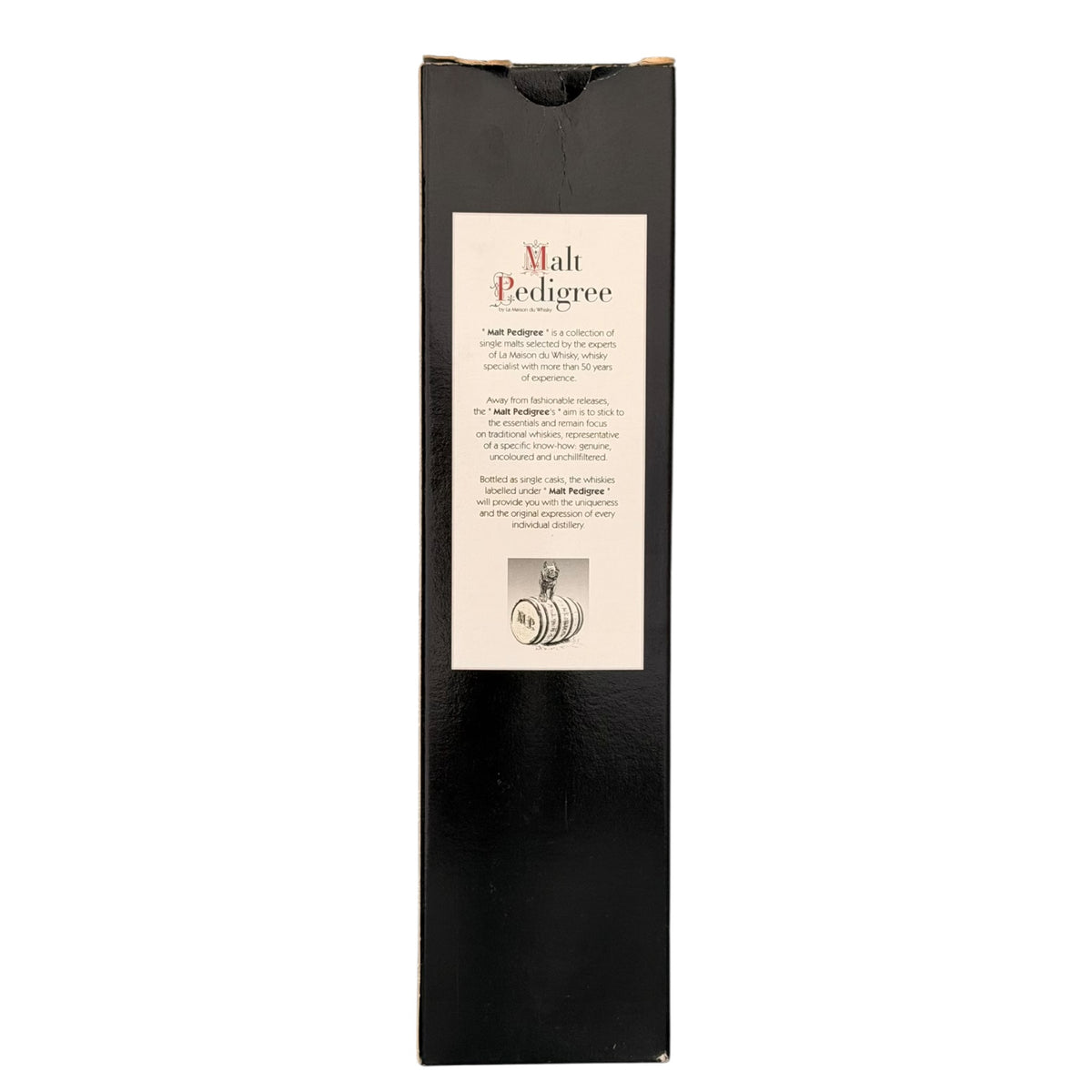 Rosebank 1990 16 Year Old La Maison du Whisky second presentation box rear