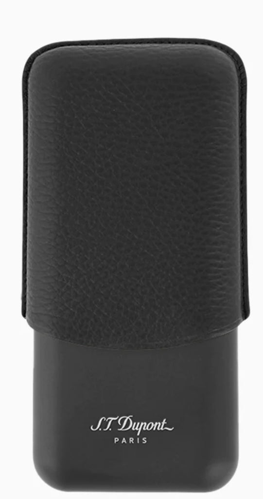 S.T. Dupont - (3) Tripple Cigar Case Grained & Matt