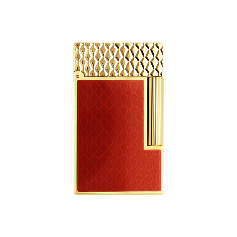 S.T. Dupont - Ligne 2 Dragon Guilloche Burgundy/Golden - Lighter 
