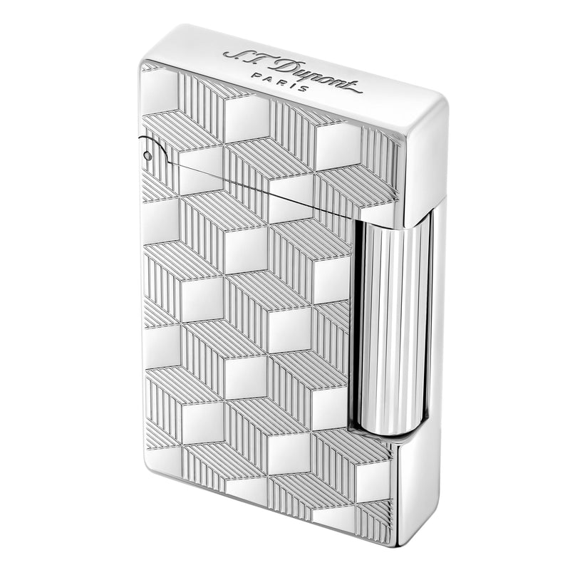 S.T. Dupont - Initial -  Cube Lighter - Silver