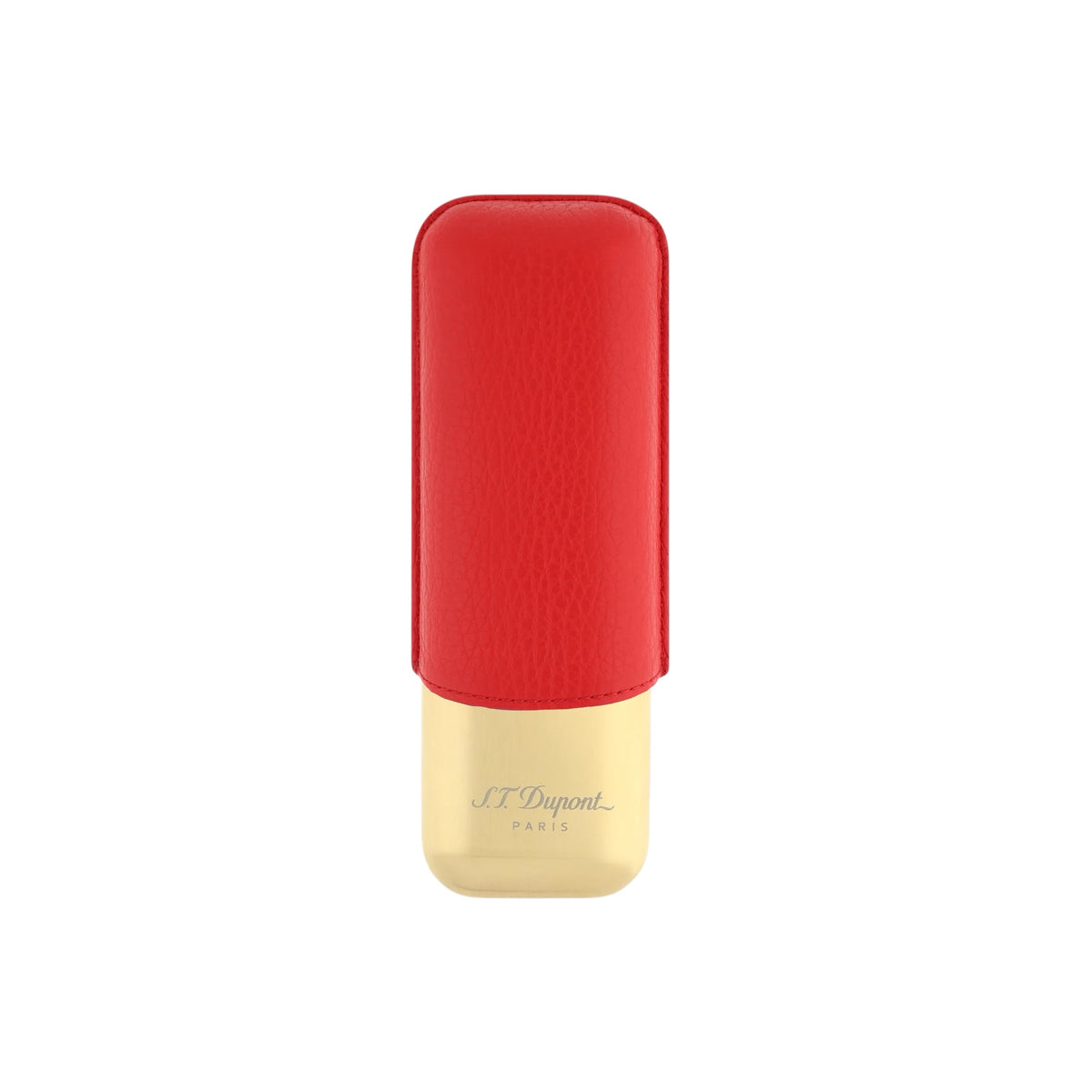 S.T Dupont - (2) Double Cigar Cases - Gold