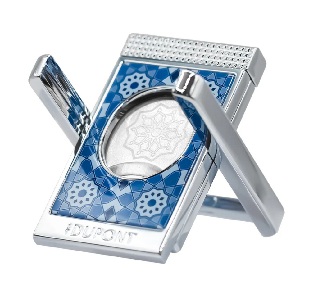 S.T. Dupont - Alhambra Cigar Stand and Cutter - Blue / Palladium