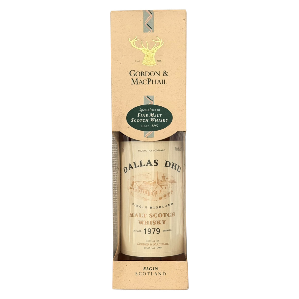 Dallas Dhu 1979 Gordon & MacPhail presentation carton front