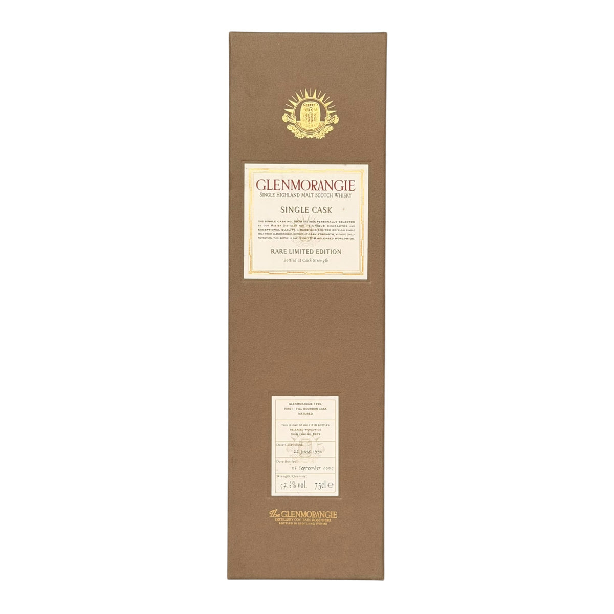 Glenmorangie 1990 15 Year Old Cask #5979 presentation box