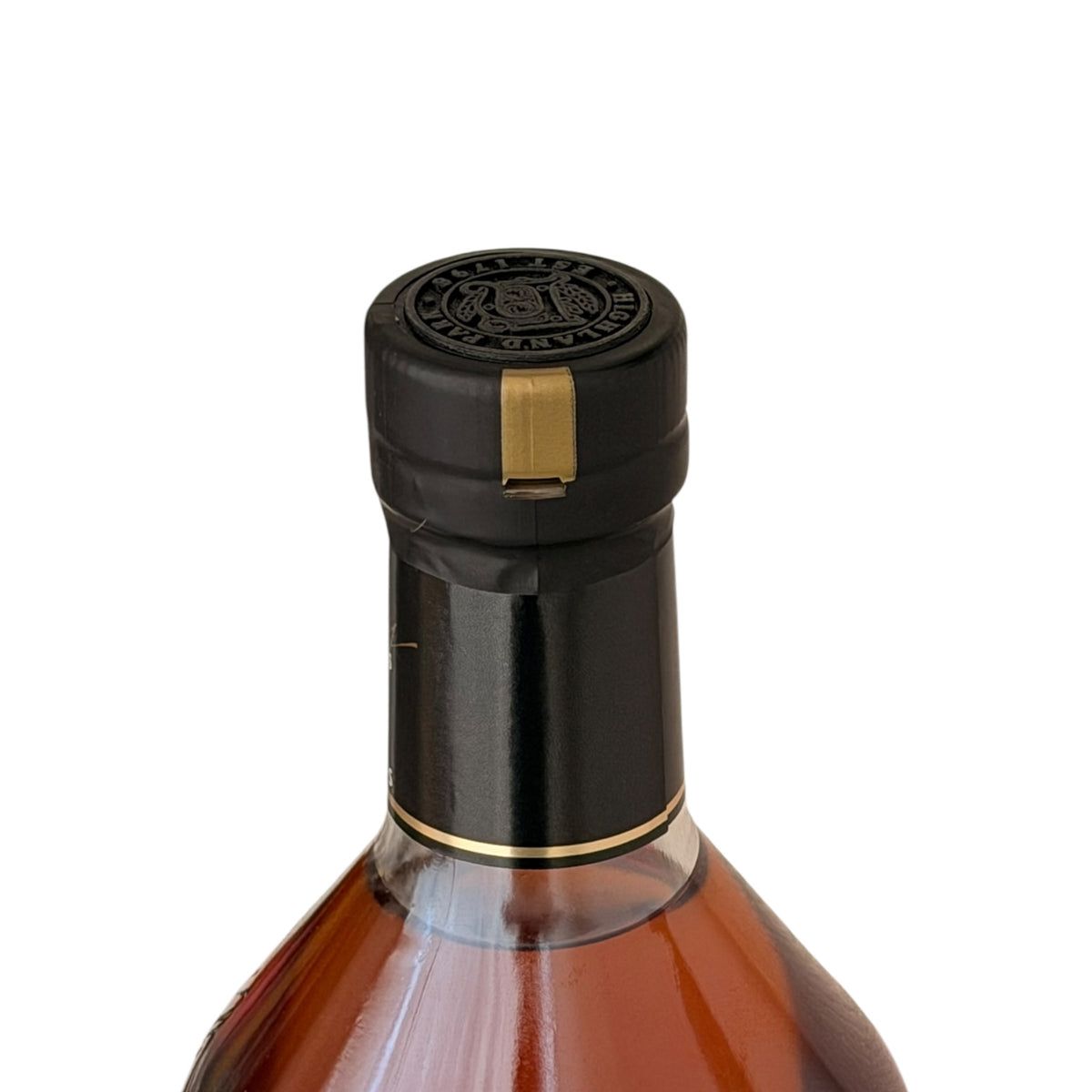 Highland Park 12 Year Old Bot. 1990s 1L neck and capsule detail