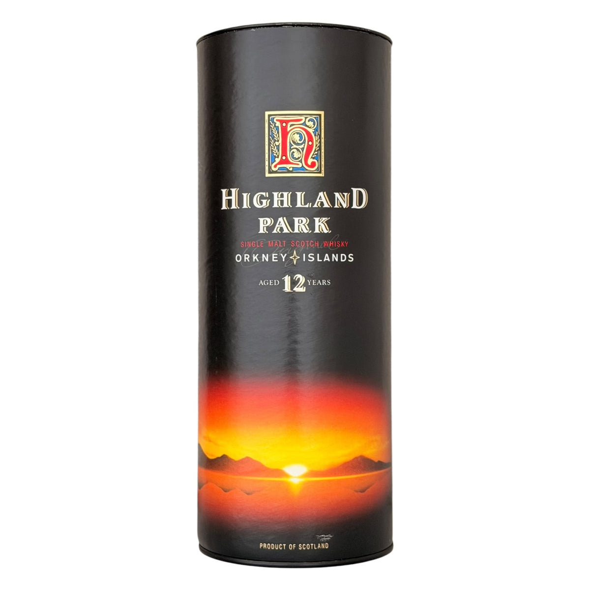 Highland Park 12 Year Old Bot. 1990s presentation tube front