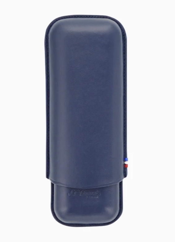 S.T Dupont - Case for 2 Cigars - Pure Leather Blue