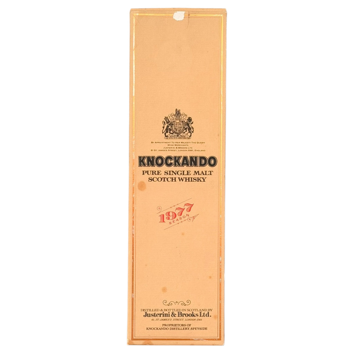 Knockando 1977 14 Year Old Vintage presentation carton