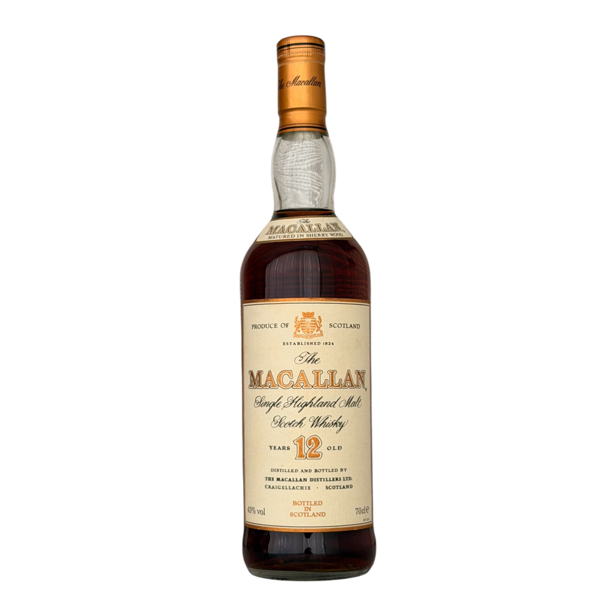 Macallan 12 Year Old Bot. 1980s bottle