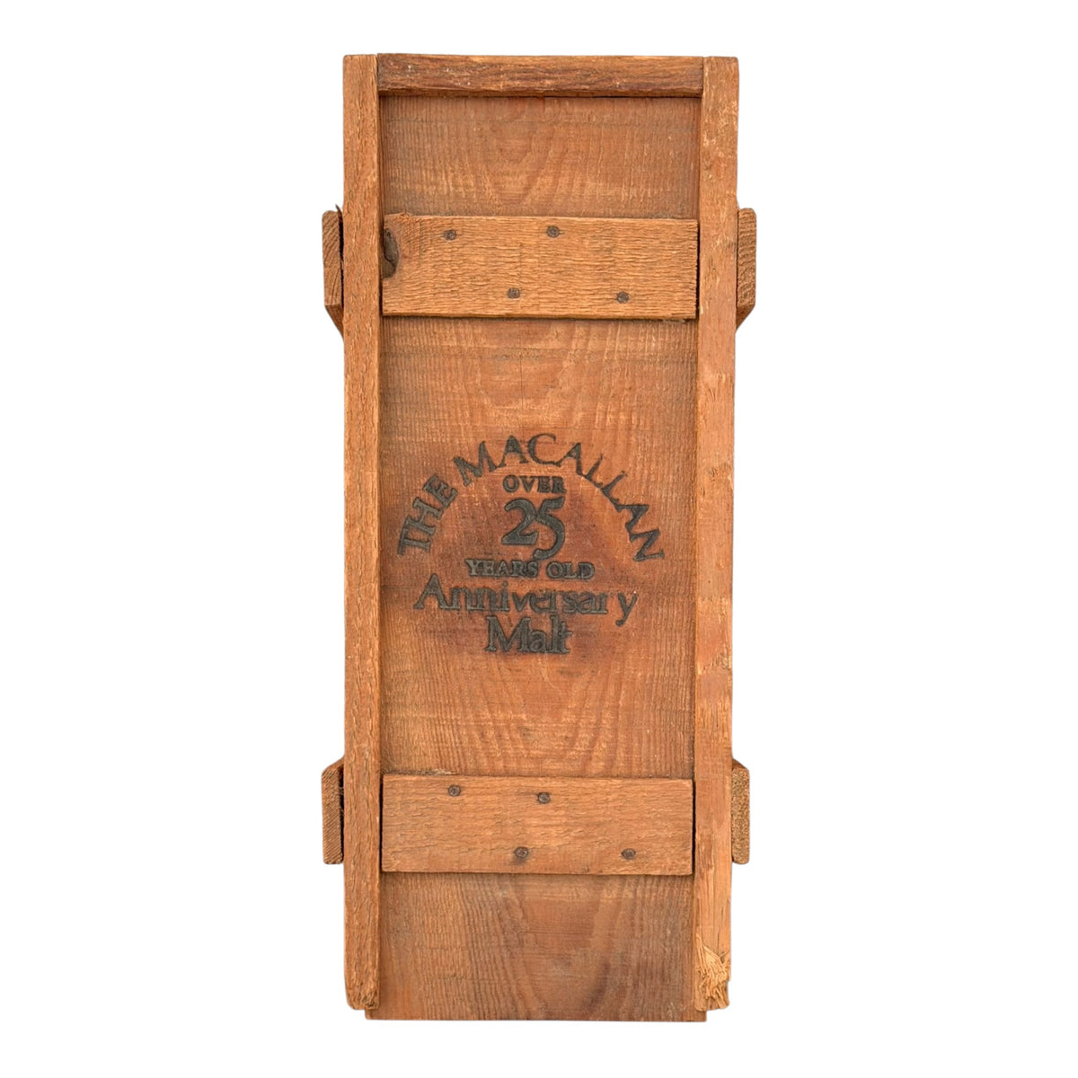 Macallan 1957 25 Year Old Anniversary Malt closed wooden presentation crate