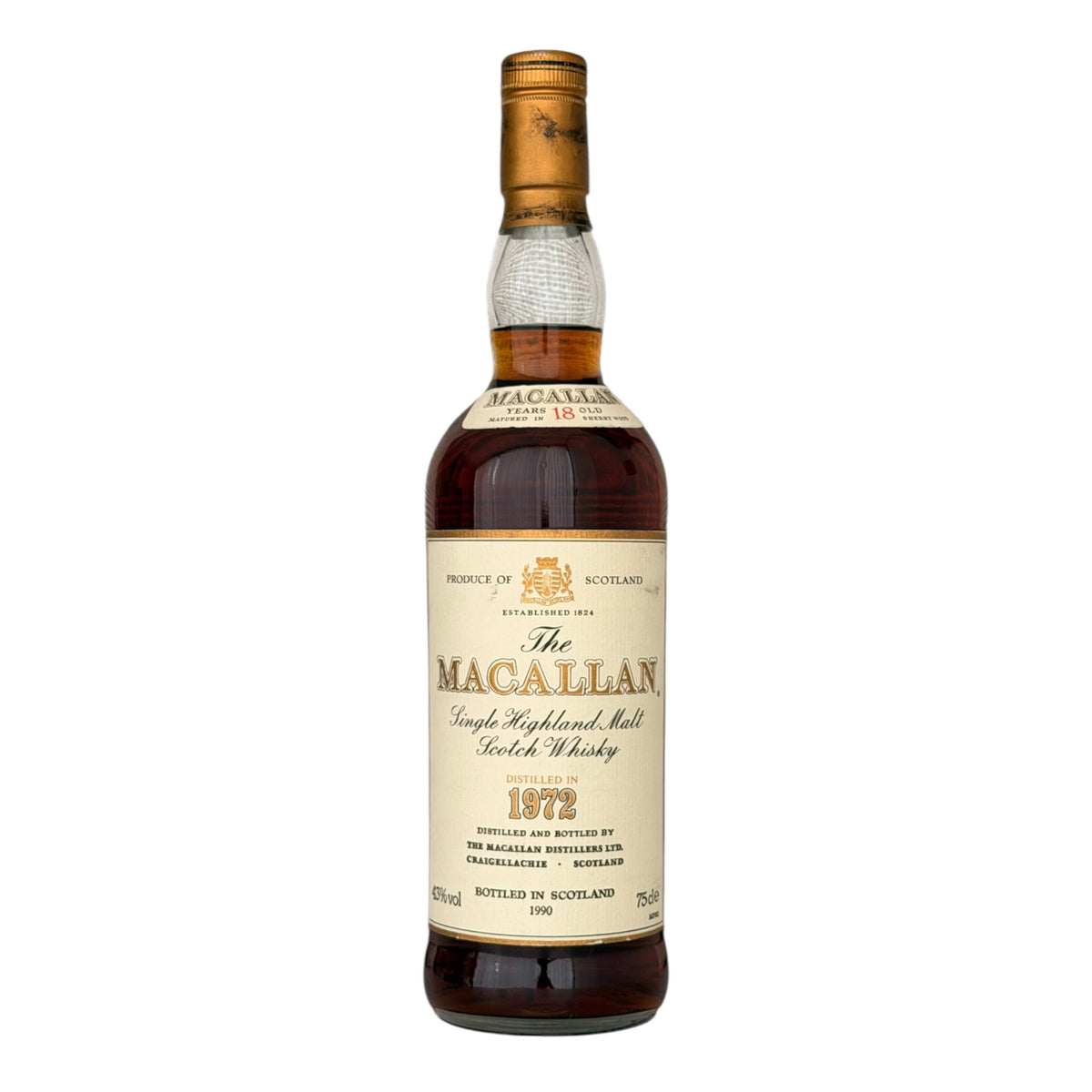 Macallan 1972 18 Year Old bottle