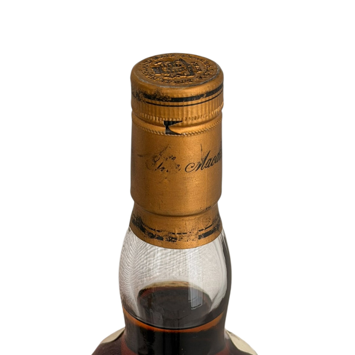 Macallan 1972 18 Year Old neck and capsule detail