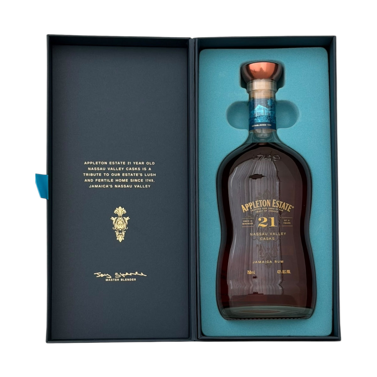 Appleton Estate 21 Year Old Nassau Valley Casks rum in original presentation case