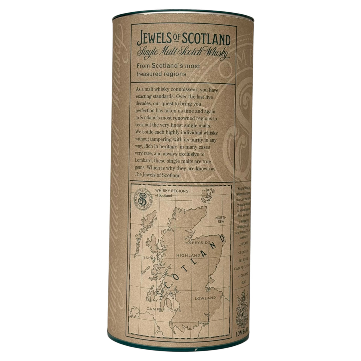 Springbank 1969 45 Year Old Jewels of Scotland presentation tube rear