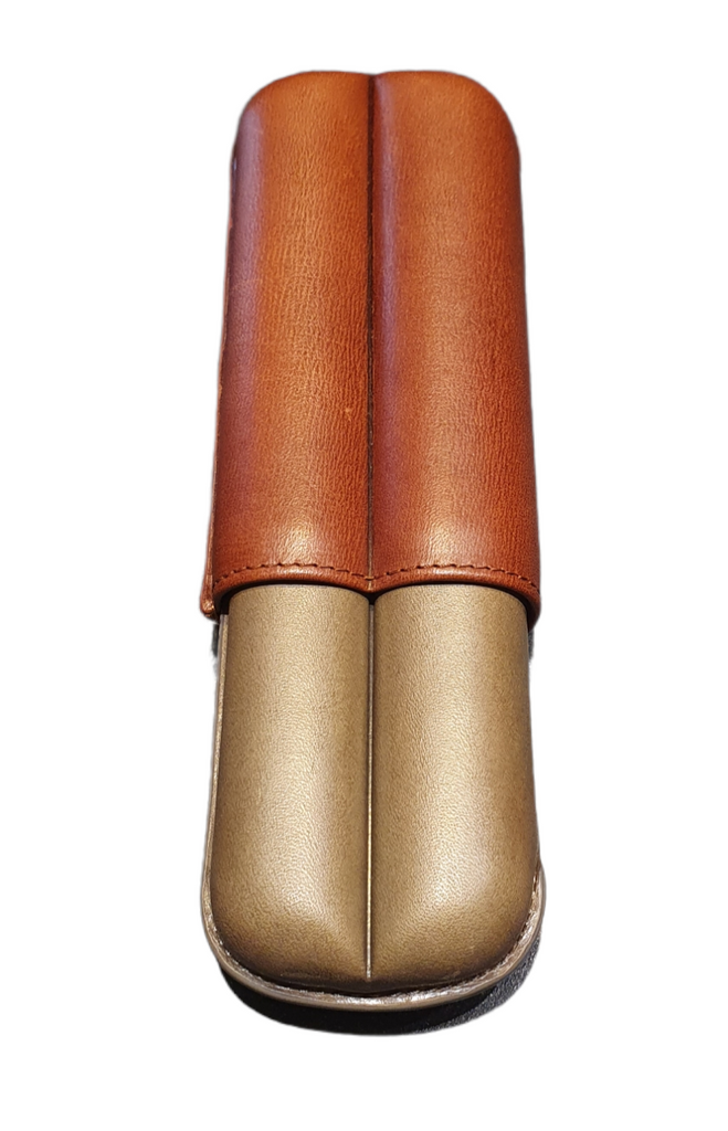 Bosquet Paris - Case for 2 cigars - Genuine Calf leather