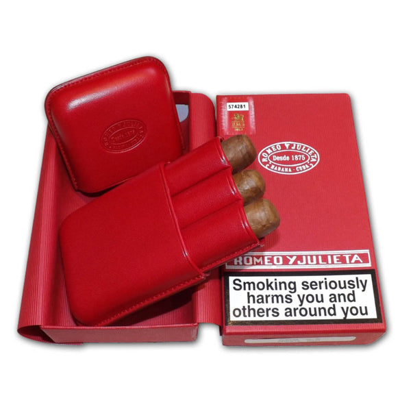 Romeo y Julieta Exhibition No. 4 – Leather Pouch Gift Pack – 3 cigars
