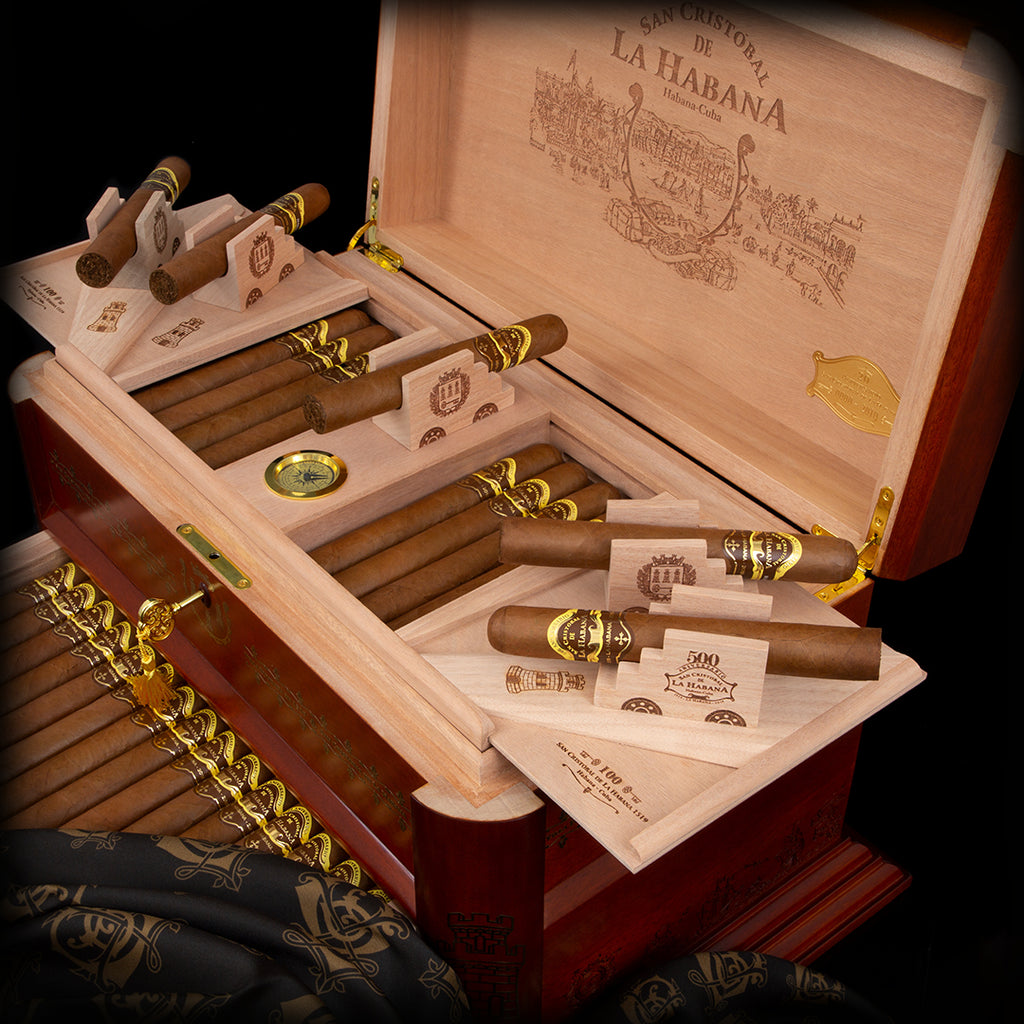 (H) SAN CRISTOBAL DE LA HABANA 1519 CIGAR HUMIDOR - 500 ANIVERSARIO