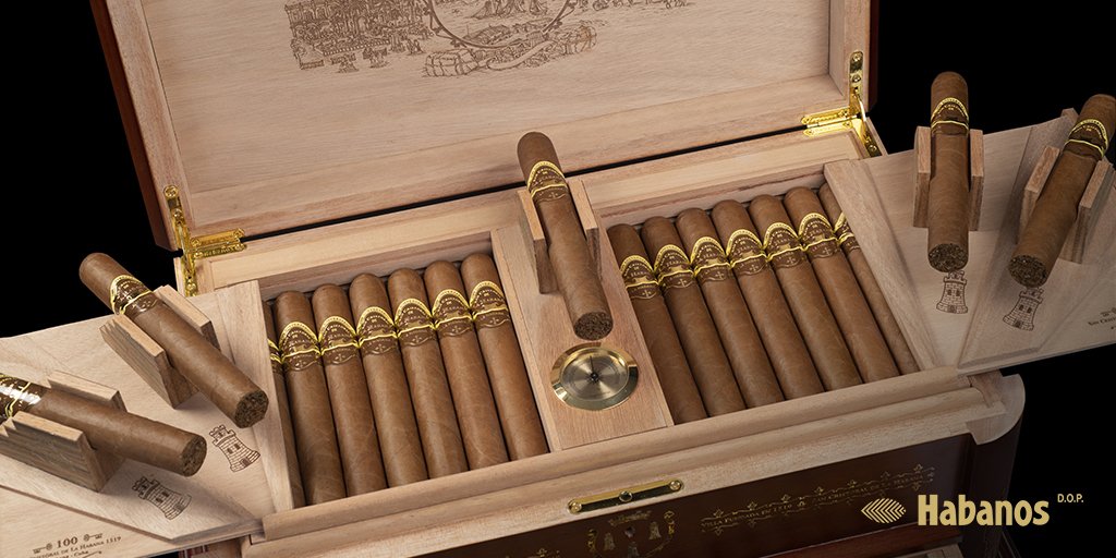 (H) SAN CRISTOBAL DE LA HABANA 1519 CIGAR HUMIDOR - 500 ANIVERSARIO