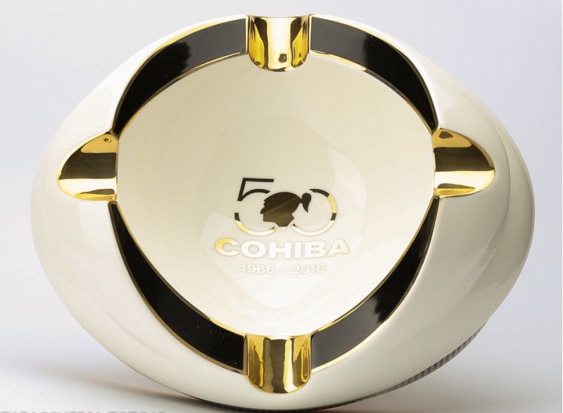 Cohiba 50 Aniversario White Oval Cigar Ashtray