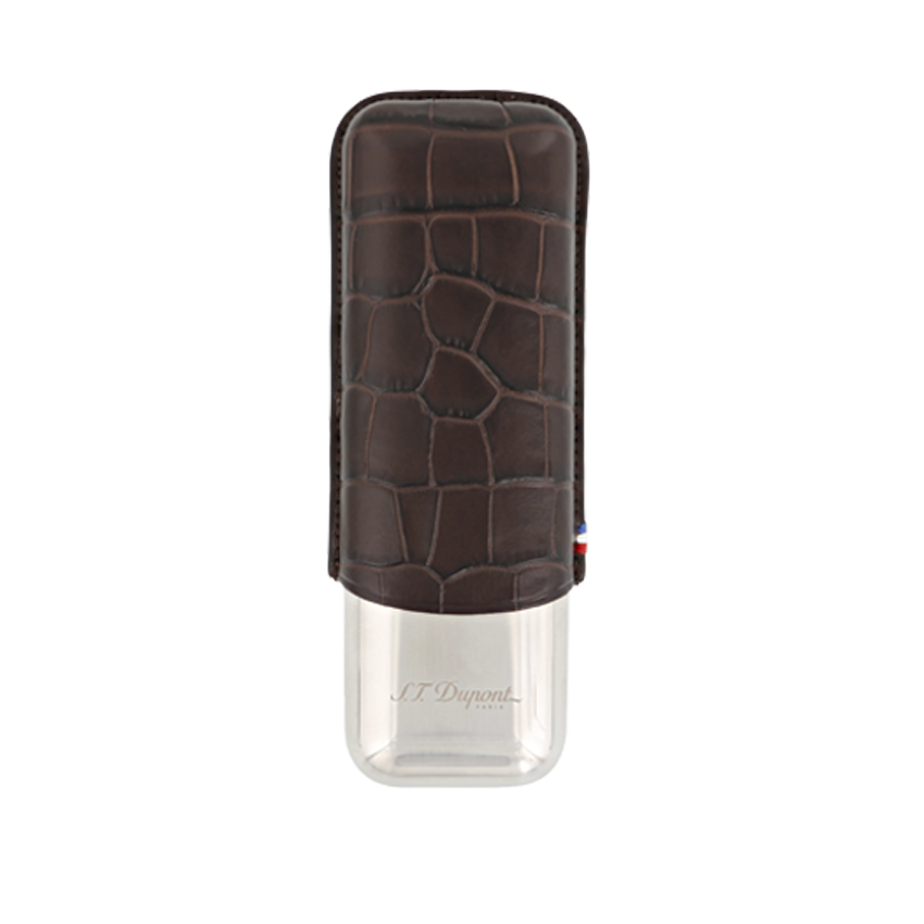 S.T. Dupont - Dandy Croco Brown - 2 Cigar Case