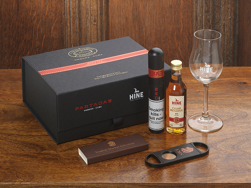 Partagas Series E. 2 & Hine Cigar Reserve XO Cognac - gift box