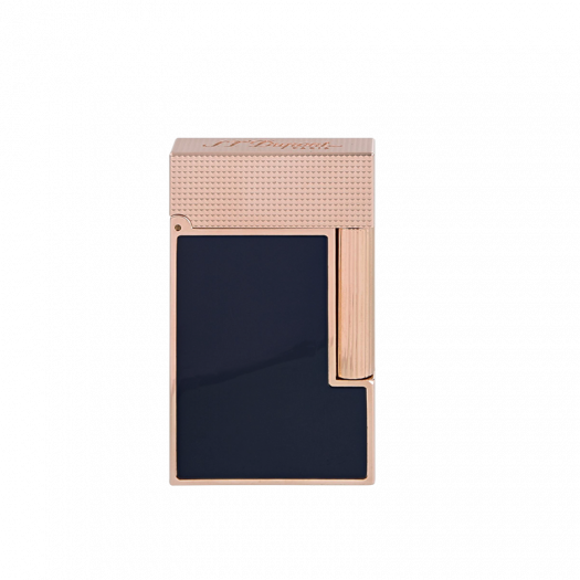 S.T. DUPONT - DIAMOND HEAD PATTERN ROSE GOLD AND BLUE LAQUER - L2 lighter